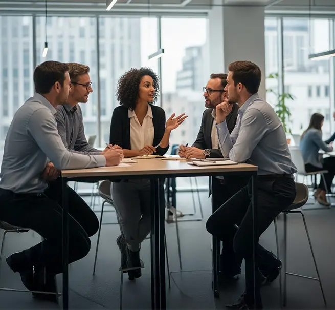 Meeting in einem Büro Meeting in einem Büro