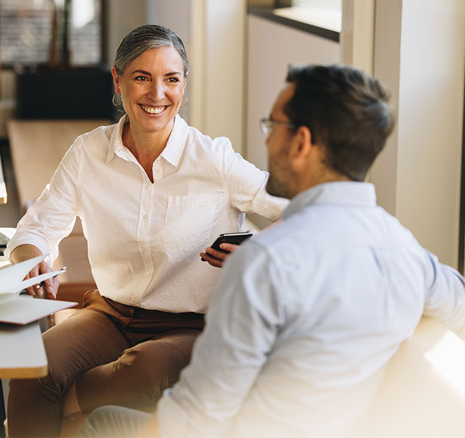 Interview auf einer Bürocouch Interview auf einer Bürocouch