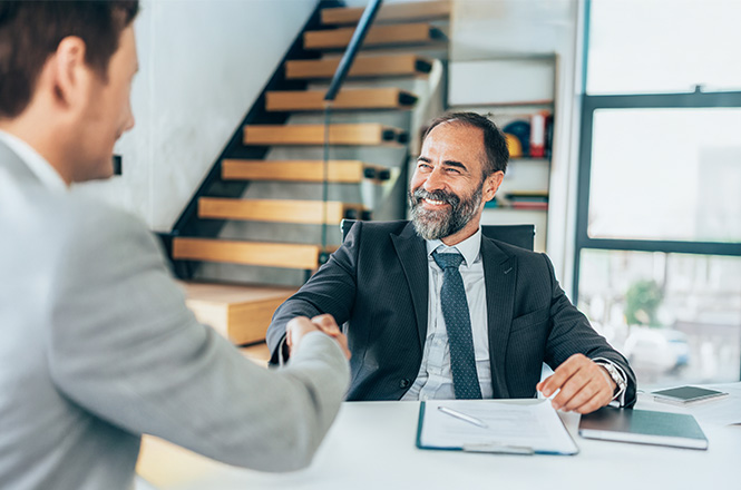 Shake Hands zur Einstellung Shake Hands zur Einstellung